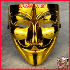 Mặt Nạ Vàng Bóng Hacker GOLD 2021 - Phụ Kiện Hóa Trang Sang Trọng Dành Cho Halloween & Cosplay, Tạo Dáng Quyền Lực