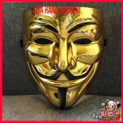 Mặt Nạ Vàng Bóng Hacker GOLD 2021 - Phụ Kiện Hóa Trang Sang Trọng Dành Cho Halloween & Cosplay, Tạo Dáng Quyền Lực
