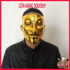 Mặt Nạ Vàng Bóng Hacker GOLD 2021 - Phụ Kiện Hóa Trang Sang Trọng Dành Cho Halloween & Cosplay, Tạo Dáng Quyền Lực