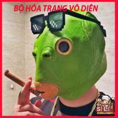 Mặt Nạ Đầu Cá Xanh Da Trời - Phụ Kiện Hóa Trang Vui Nhộn Cho Tiệc Halloween, Lễ Hội, Hoạt Động Giải Trí - An Toàn, Thoáng Khí, Thú Vị