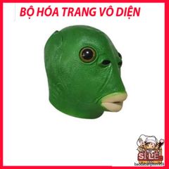 Mặt Nạ Đầu Cá Xanh Da Trời - Phụ Kiện Hóa Trang Vui Nhộn Cho Tiệc Halloween, Lễ Hội, Hoạt Động Giải Trí - An Toàn, Thoáng Khí, Thú Vị