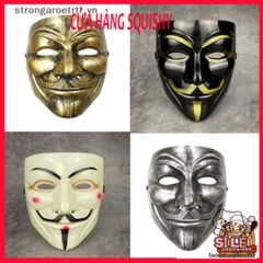 Mặt Nạ Hóa Trang PVC Hero Strongaroetr Vendetta Hacker - Đồ Chơi Cosplay Halloween Dành Cho Người Lớn và Trẻ Em