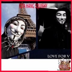 Mặt Nạ Hacker Anonymous Trắng - Phụ Kiện Thời Trang Bí Ẩn, Biểu Tượng Văn Hóa Hacker, Quà Tặng Thú Vị cho Fan