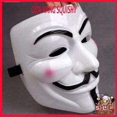 Mặt nạ Anonymous Hacker Trắng - Biểu Tượng Vendetta Độc Đáo Cho Tiệc Hóa Trang và Văn Hóa Underground