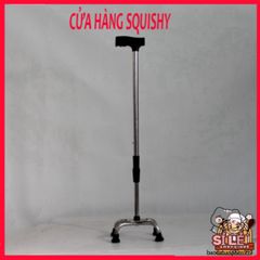 Gậy Batoong 4 Chân INOX Điều Chỉnh - Hỗ Trợ Người Già An Toàn, Chống Trượt, Tăng Cường Tự Tin Khi Di Chuyển
