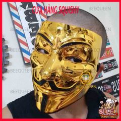Mặt Nạ Hacker Anonymous - Mặt Nạ Thằng Hề Vàng Trắng Cho Tiệc Hóa Trang, Cosplay, Phong Cách Độc Đáo