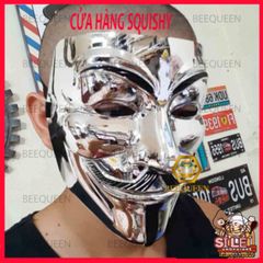 Mặt Nạ Hacker Anonymous - Mặt Nạ Thằng Hề Vàng Trắng Cho Tiệc Hóa Trang, Cosplay, Phong Cách Độc Đáo