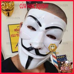 Mặt Nạ Hacker Anonymous - Mặt Nạ Thằng Hề Vàng Trắng Cho Tiệc Hóa Trang, Cosplay, Phong Cách Độc Đáo