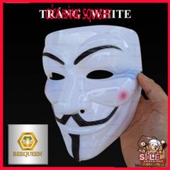 Mặt Nạ Hacker Anonymous - Mặt Nạ Thằng Hề Vàng Trắng Cho Tiệc Hóa Trang, Cosplay, Phong Cách Độc Đáo