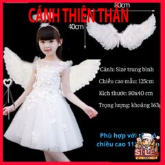 Bộ Cánh Thiên Thần Lông Vũ Cho Bé Gái - Trang Phục Công Chúa Halloween, Trung Thu, Tết - Quà Tặng Thú Vị và Đáng Yêu
