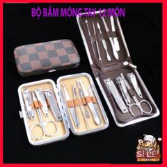 Bộ Dụng Cụ Chăm Sóc Móng Tay và Chân 12 Món Cao Cấp - Kim Khí Thép Không Gỉ, Tiện Dụng Tại Nhà, Đẹp và Bền Chắc
