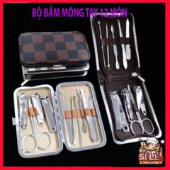 Bộ Dụng Cụ Chăm Sóc Móng Tay và Chân 12 Món Cao Cấp - Kim Khí Thép Không Gỉ, Tiện Dụng Tại Nhà, Đẹp và Bền Chắc