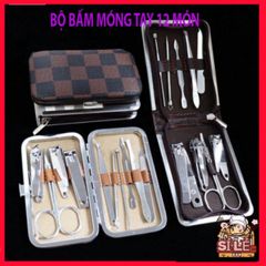 Bộ Dụng Cụ Chăm Sóc Móng Tay và Chân 12 Món Cao Cấp - Kim Khí Thép Không Gỉ, Tiện Dụng Tại Nhà, Đẹp và Bền Chắc