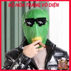 Mặt Nạ CÁ XANH Trùm Đầu Latex Thiên Nhiên - Đồ Hóa Trang Quái Thú Cho Halloween - Phụ Kiện Tiệc Biểu Diễn