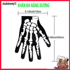 Khẩu Trang Xương Hình Đầu Lâu Đa Năng - Khăn Vải Lanh Thoáng Mát, Bảo Vệ Chống Bụi Cho Phượt, Leo Núi, Dã Ngoại
