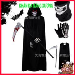 Khẩu Trang Xương Hình Đầu Lâu Đa Năng - Khăn Vải Lanh Thoáng Mát, Bảo Vệ Chống Bụi Cho Phượt, Leo Núi, Dã Ngoại