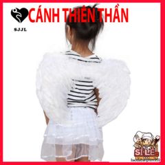 Đôi cánh thiên thần lông vũ trắng cho bé - Phụ kiện hóa trang lễ hội dễ thương, giúp bé tỏa sáng và vui chơi sáng tạo