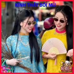 Kính Thầy Tướng Chụp Ảnh Áo Dài Tết 305 - Kính Mát Phong Cách Cổ Trang Trung Hoa, UV400, Thời Trang 2023
