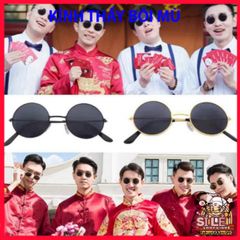 Kính Thầy Tướng Chụp Ảnh Áo Dài Tết 305 - Kính Mát Phong Cách Cổ Trang Trung Hoa, UV400, Thời Trang 2023