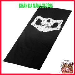 Khăn Đa Năng Đầu Lâu Đen - Khăn Bịt Mặt Thời Trang Đa Chức Năng Cho Phượt và Du Lịch, Chất Liệu Polyester Mềm Mại