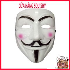 Mặt Nạ Hacker Anonymous - Phụ Kiện Cosplay Hóa Trang Halloween, Đen Bạc Vàng Trắng, Độc Đáo Cho Dự Tiệc và Fandom Tech