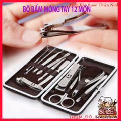 Bộ Dụng Cụ Cắt Móng Tay 12 Món Không Gỉ - Hộp Da Sang Trọng, Chăm Sóc Cá Nhân Tại Nhà, Dụng Cụ Làm Đẹp Chất Lượng Cao