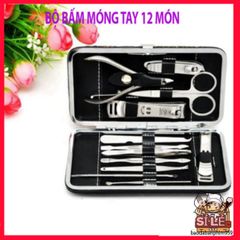 Bộ Dụng Cụ Cắt Móng Tay 12 Món Không Gỉ - Hộp Da Sang Trọng, Chăm Sóc Cá Nhân Tại Nhà, Dụng Cụ Làm Đẹp Chất Lượng Cao