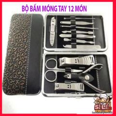 Bộ Dụng Cụ Cắt Móng Tay 12 Món Không Gỉ - Hộp Da Sang Trọng, Chăm Sóc Cá Nhân Tại Nhà, Dụng Cụ Làm Đẹp Chất Lượng Cao