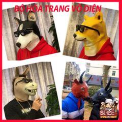 Mặt Nạ Hài Hước Troll Silicone - Phụ Kiện Tiệc Halloween, Giáng Sinh với Thiết Kế Cá Xanh, Chó, Ngựa, Ếch Vui Nhộn