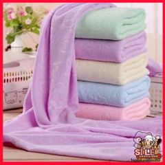 Combo 5 Khăn Tắm Nhật Bản Microfiber Mềm Mại Thấm Nước Tốt (140cm x 70cm) Nhiều Màu Sắc Tươi Sáng Cho Bé Yêu