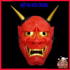 Mặt Nạ Halloween Oni Noh Hannya - Mặt Nạ Nhập Vai 2 Sừng Chất Lượng Cao Cho Tiệc Hóa Trang Cosplay