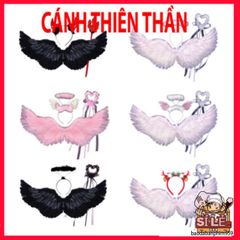Bộ Cánh Cosplay Thiên Thần cho Trẻ Em - Kèm Đũa Phép & Băng Đô Hóa Trang - Lý Tưởng cho Halloween & Tiệc Hóa Trang