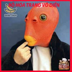 Mặt Nạ Cosplay Đầu Cá Xanh Silicon Đa Màu - Thích Hợp Cho Halloween Và Lễ Hội Hóa Trang Ếch Xanh Hacker