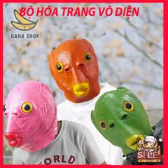 Mặt Nạ Cosplay Đầu Cá Xanh Silicon Đa Màu - Thích Hợp Cho Halloween Và Lễ Hội Hóa Trang Ếch Xanh Hacker