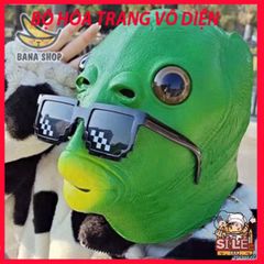 Mặt Nạ Cosplay Đầu Cá Xanh Silicon Đa Màu - Thích Hợp Cho Halloween Và Lễ Hội Hóa Trang Ếch Xanh Hacker
