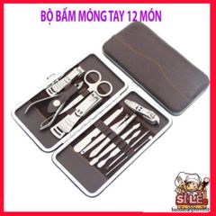 Bộ sản phẩm chăm sóc móng tay 12 món chuyên nghiệp - Dụng cụ cắt, dũa, và làm đẹp tiện lợi cho phái đẹp tại nhà