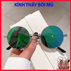 Kính Râm Thời Trang Gọng Tròn Nhỏ - Kính Mát Phong Cách Thày Bói Mù Cho Nam Nữ, Kính Đi Biển, Đi Chơi