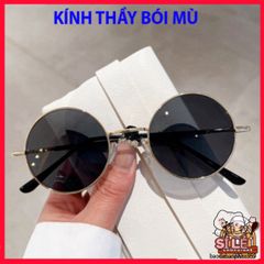 Kính Râm Thời Trang Gọng Tròn Nhỏ - Kính Mát Phong Cách Thày Bói Mù Cho Nam Nữ, Kính Đi Biển, Đi Chơi