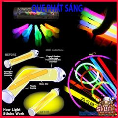 Que Phát Sáng Nhiều Màu - Hộp 100 Que Phát Sáng An Toàn cho Tiệc Tùng, Sự Kiện, và Hoạt Động Ngoài Trời