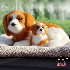 Thú Bông Khử Mùi Than Hoạt Tính - Cún Vàng Lông Mềm, Phụ Kiện Trang Trí Xe Ô Tô và Không Gian Sống Trong Lành