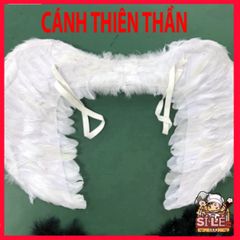Đôi Cánh Thiên Thần Trắng Lông Vũ - Phụ Kiện Cosplay Halloween Dành Cho Bé Yêu - Chụp Hình Đẹp Mắt, Thời Trang Thiên Thần
