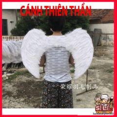 Đôi Cánh Thiên Thần Trắng Lông Vũ - Phụ Kiện Cosplay Halloween Dành Cho Bé Yêu - Chụp Hình Đẹp Mắt, Thời Trang Thiên Thần