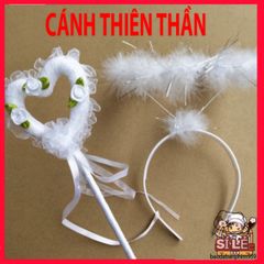 Bộ Băng Đô Cánh Thiên Thần Lông Vũ Trắng - Phụ Kiện Cosplay Đáng Yêu Cho Bé Trong Các Dịp Lễ Hội, Chụp Hình, Biểu Diễn