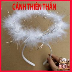 Bộ Băng Đô Cánh Thiên Thần Lông Vũ Trắng - Phụ Kiện Cosplay Đáng Yêu Cho Bé Trong Các Dịp Lễ Hội, Chụp Hình, Biểu Diễn