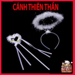 Bộ Băng Đô Cánh Thiên Thần Lông Vũ Trắng - Phụ Kiện Cosplay Đáng Yêu Cho Bé Trong Các Dịp Lễ Hội, Chụp Hình, Biểu Diễn