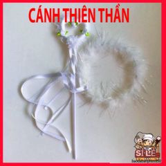 Bộ Băng Đô Cánh Thiên Thần Lông Vũ Trắng - Phụ Kiện Cosplay Đáng Yêu Cho Bé Trong Các Dịp Lễ Hội, Chụp Hình, Biểu Diễn