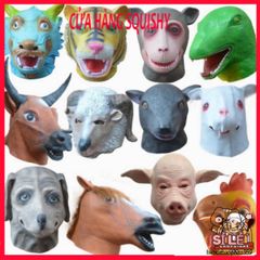 Mặt Nạ Chó Ngáo Husky Trùm Đầu - Phụ Kiện Hóa Trang Halloween, Quay Video TikTok, Cosplay Dễ Thương cho Người Yêu Thú Cưng