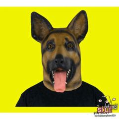 Mặt Nạ Halloween Trùm Đầu Chó Béc Giê và Shiba - Phụ Kiện Hóa Trang Độc Đáo cho Tiệc Tùng và Sự Kiện Hóa Trang
