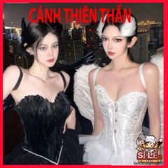 Băng Đô Halloween Trẻ Em - Phụ Kiện Chụp Hình Lông Vũ Trắng Dễ Thương, Thời Trang Ngộ Nghĩnh Cho Tiệc Tùng & Lễ Hội