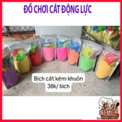 Cát Động Lực 1kg Kèm 10 Khuôn Sáng Tạo - Cát Dẻo An Toàn Giúp Trẻ Em Phát Triển Tư Duy và Kỹ Năng Vận Động